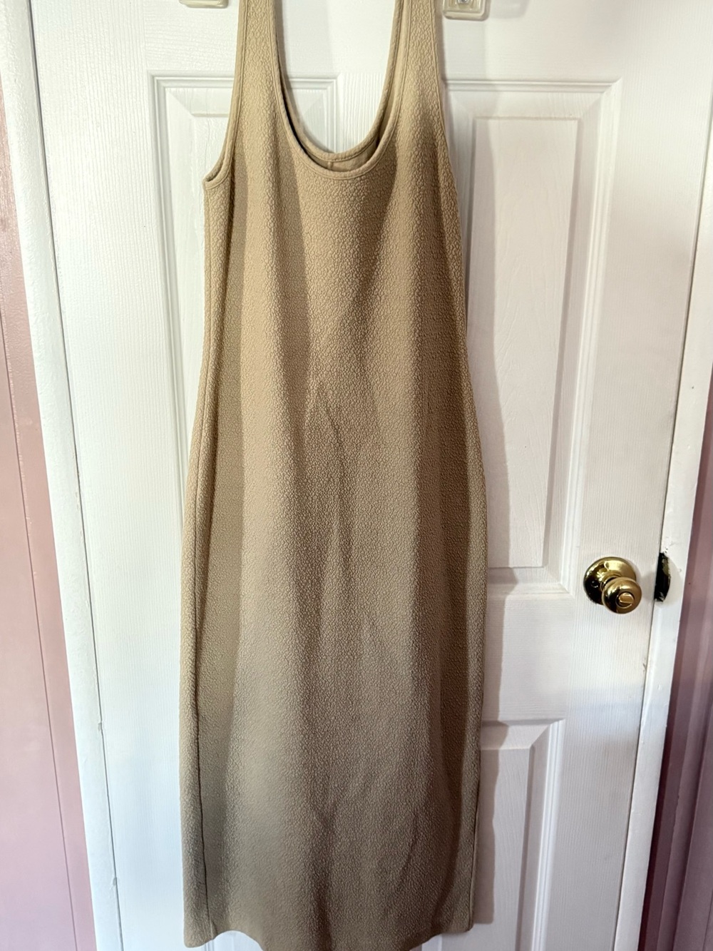 Enza Costa Textured Jacquard Tank Maxi Dress Size Small